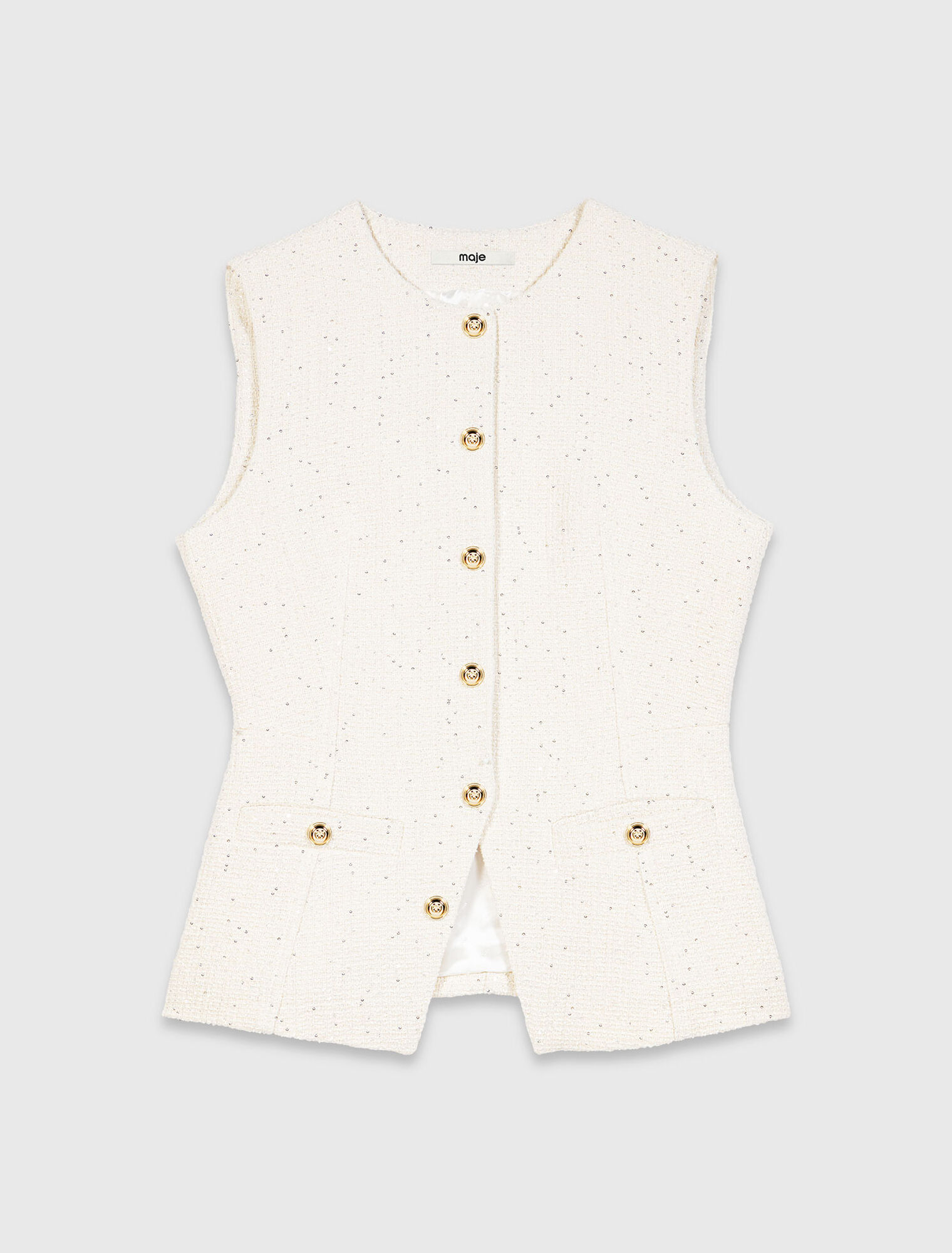 Veston long en tweed