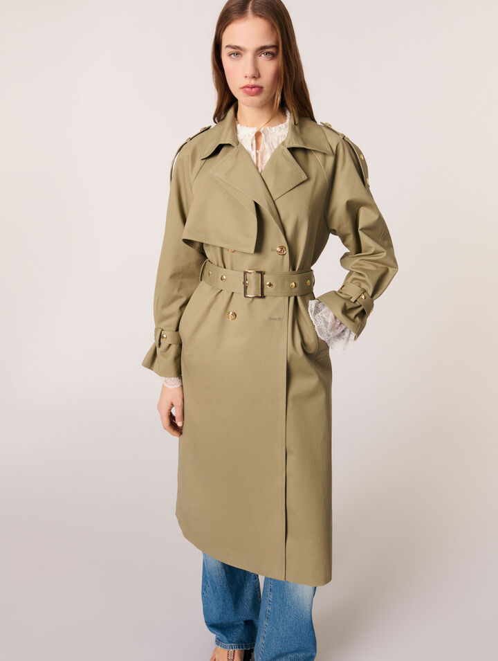 Studded trench coat