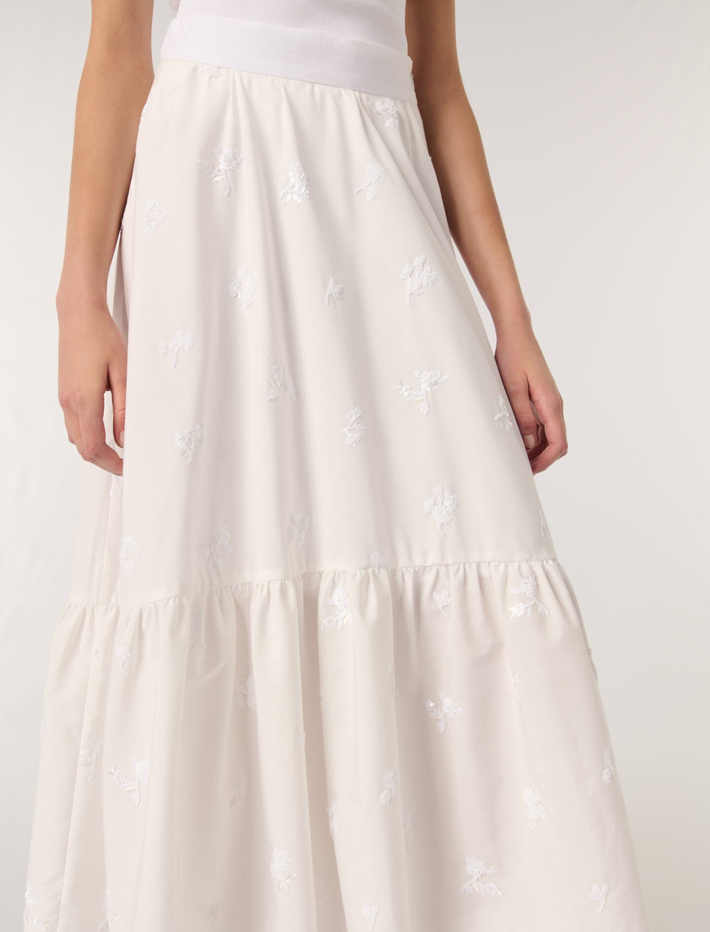 Cotton Tiered skirt – L'AUBE BLANC