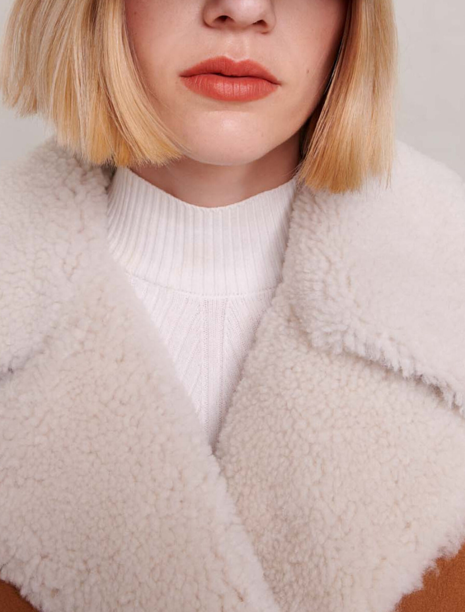 Manteau long shearling