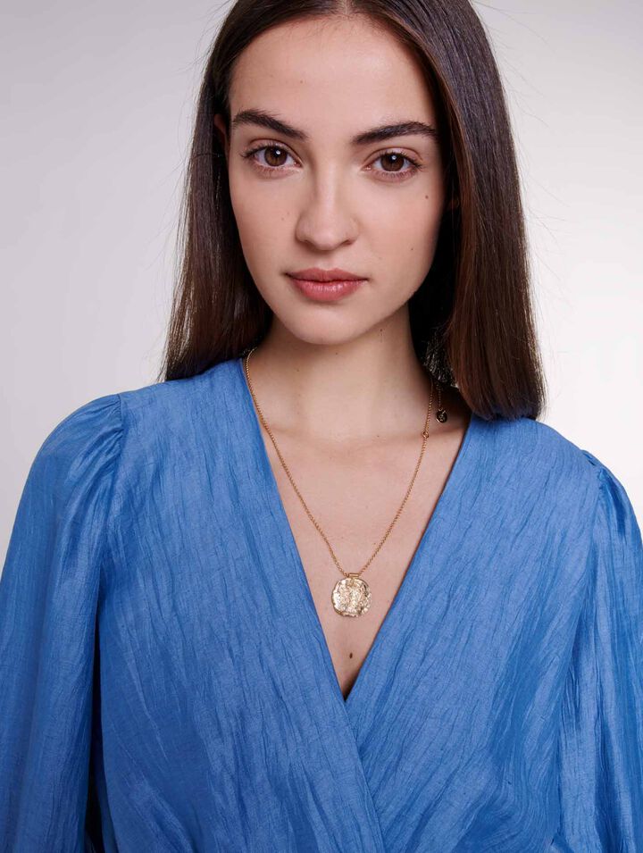 Robe portefeuille en lin
