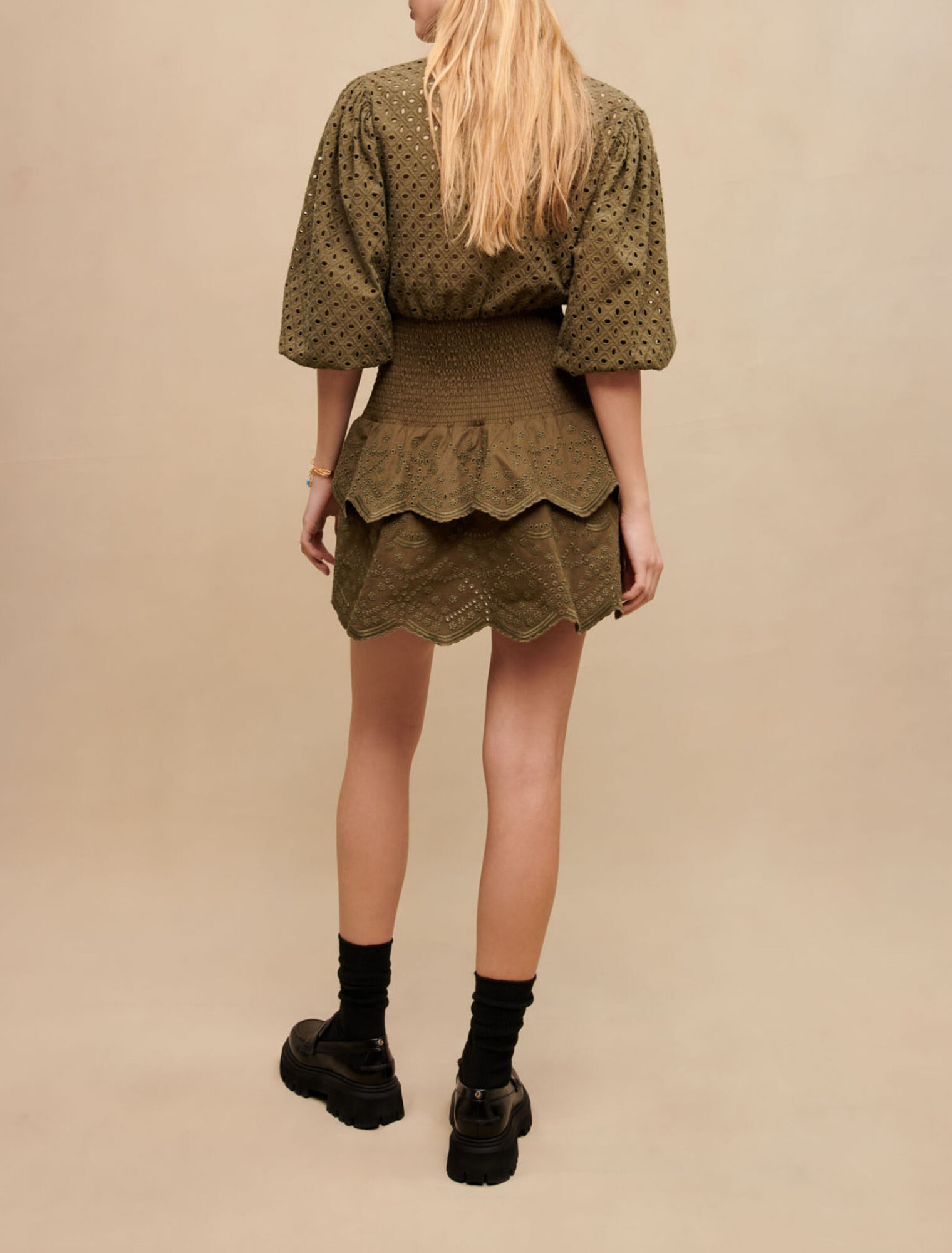 Broderie anglaise mini dress