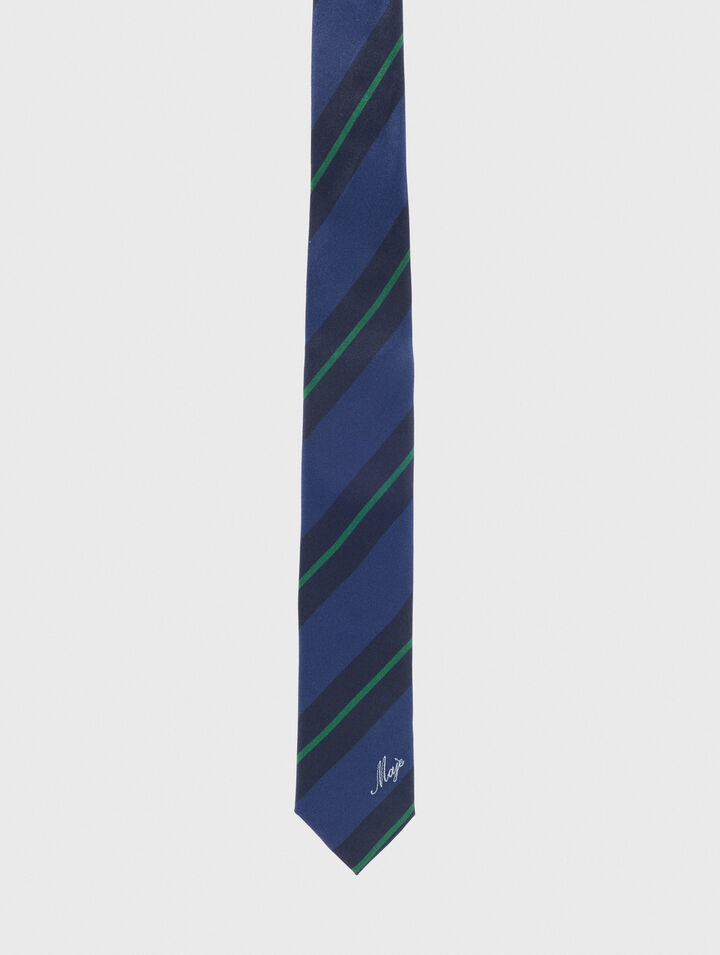 Striped silk tie
