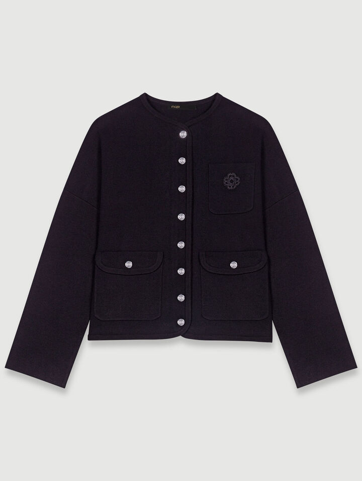 Cardigan court en maille