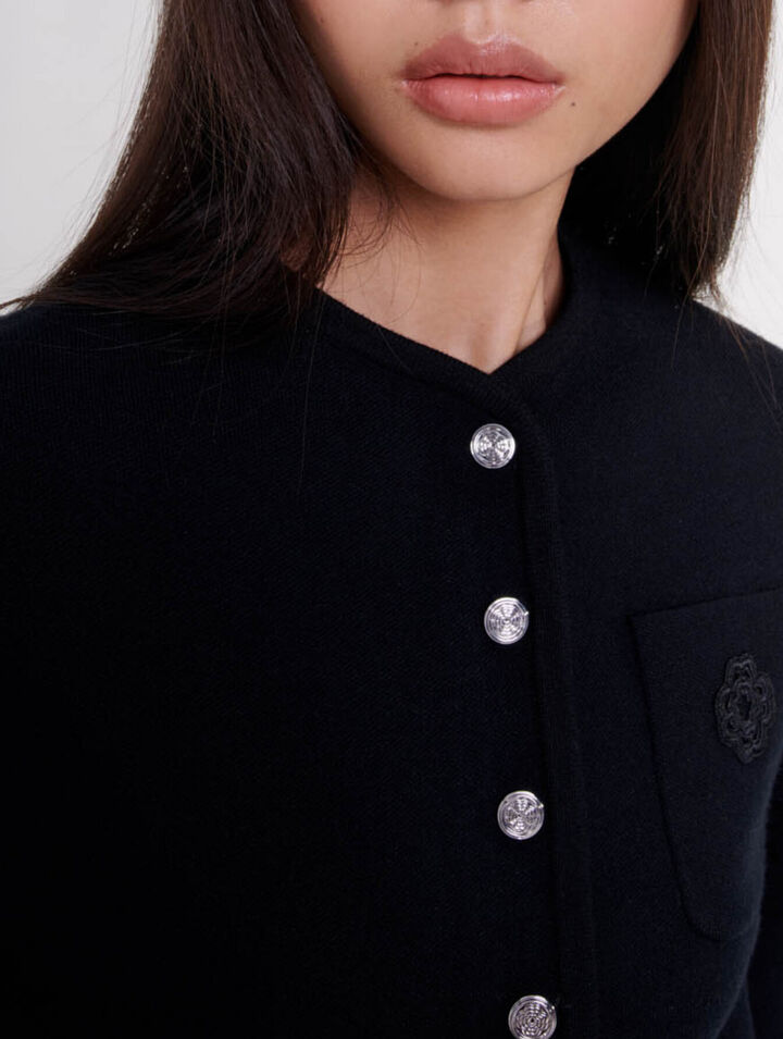 Cardigan court en maille