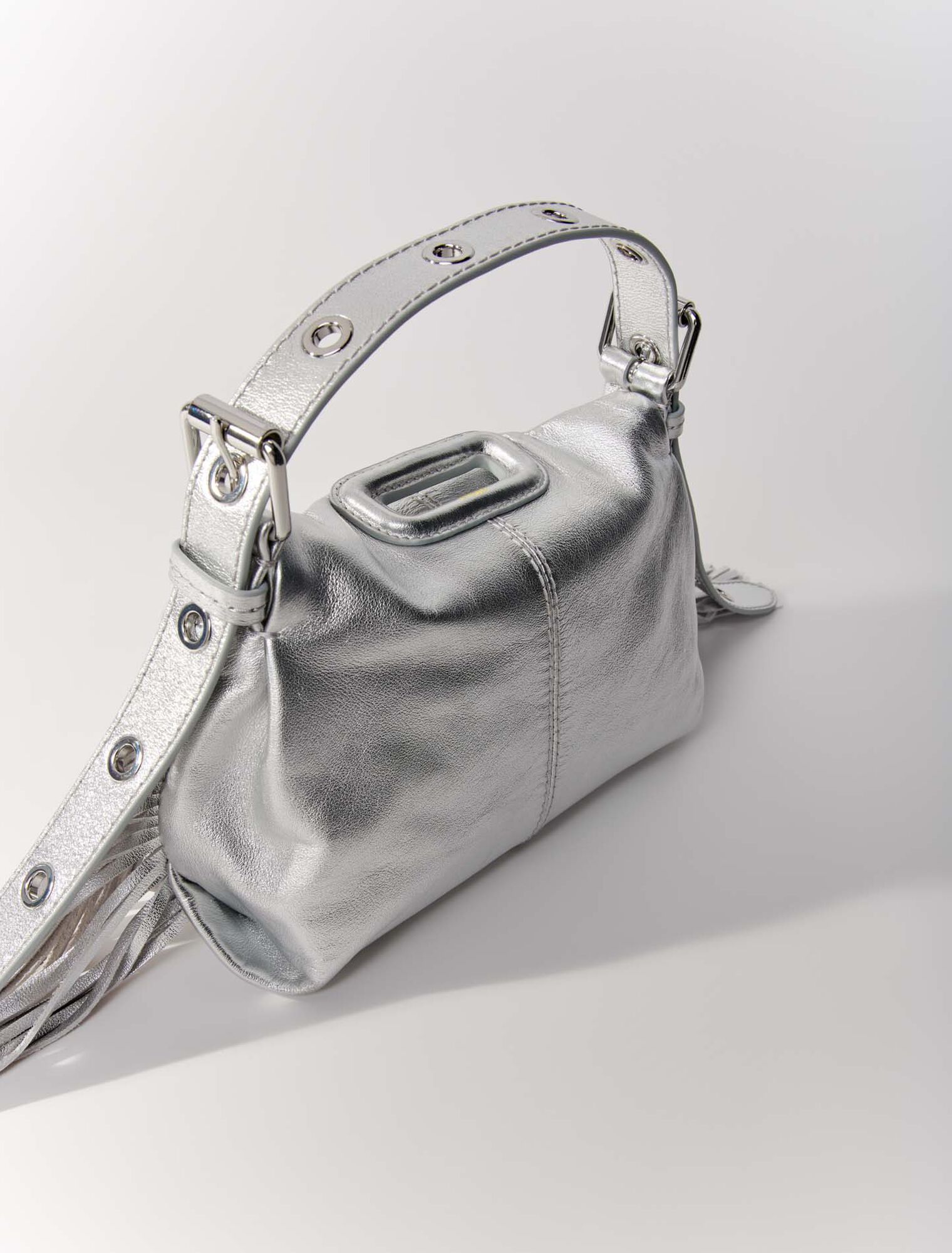 Metallic leather mini Miss M bag