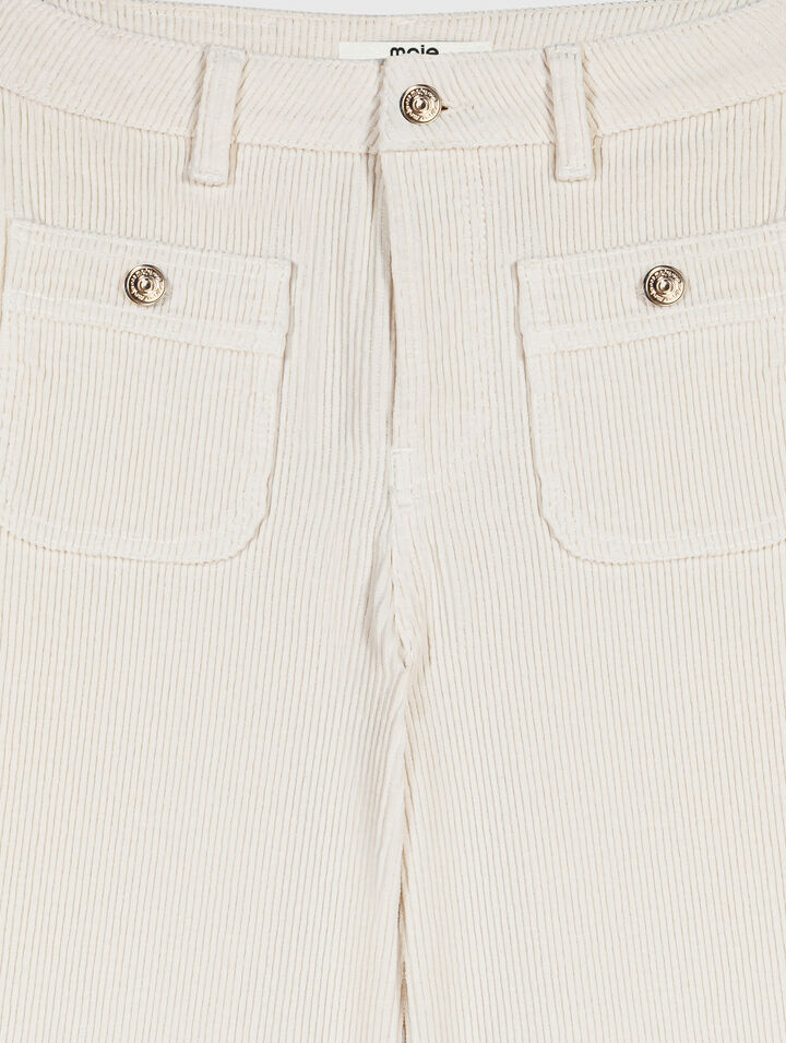 Wide-leg corduroy trousers