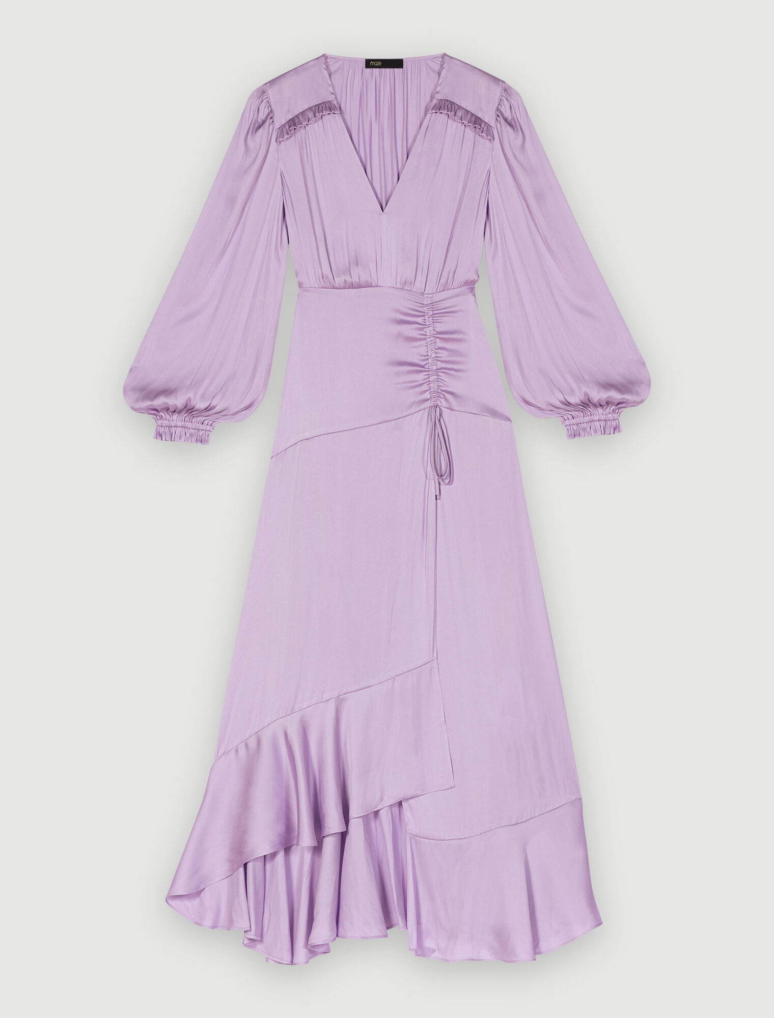 Long fluid satiny dress