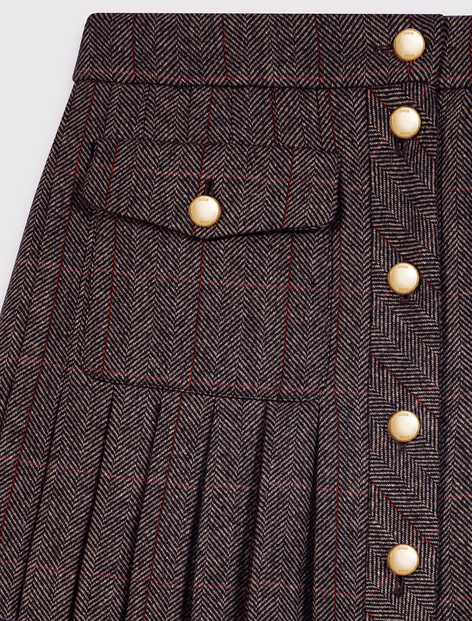 Short checked skirt