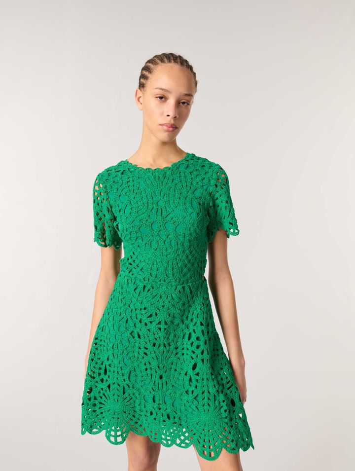 Robe courte en crochet