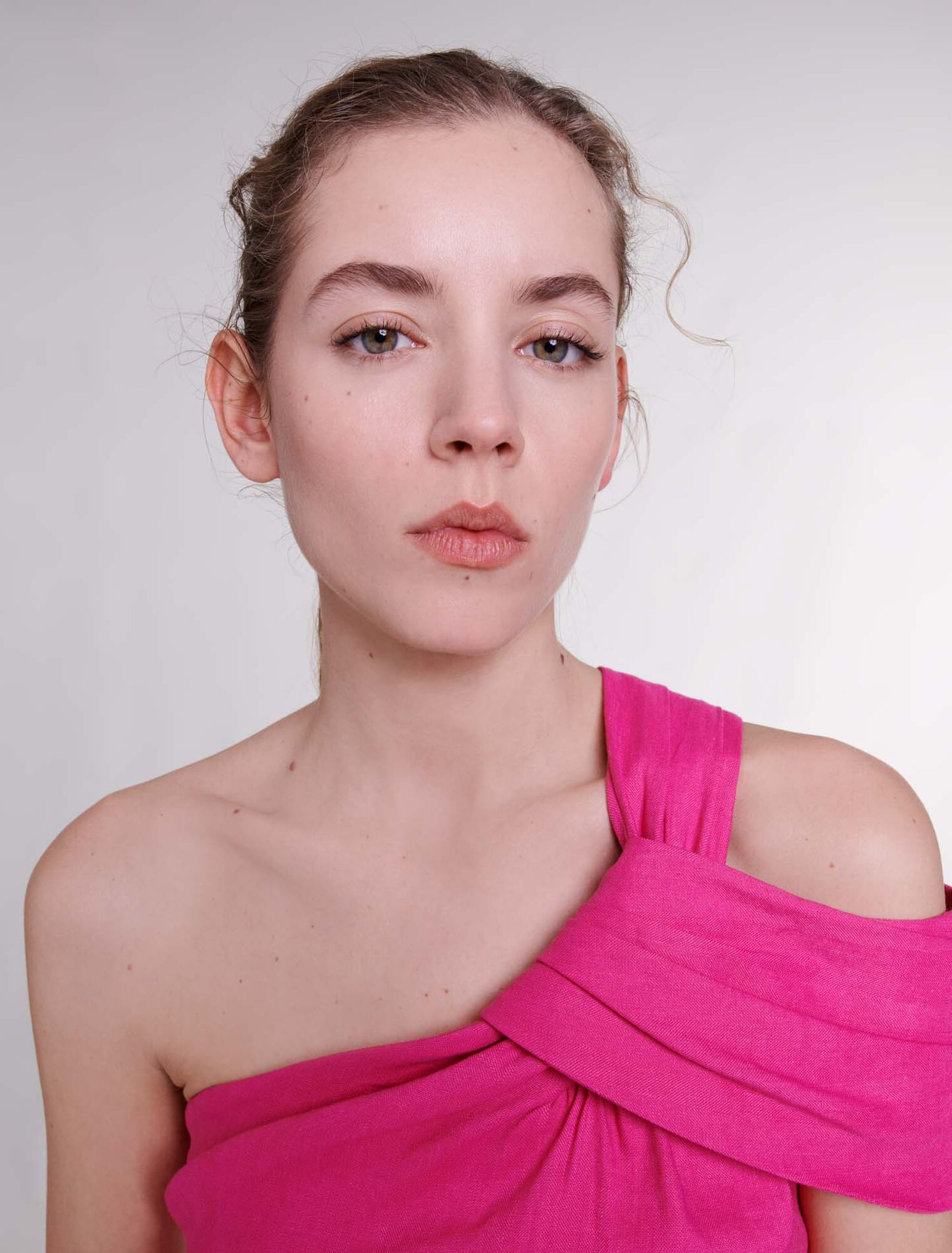Asymmetrical linen dress