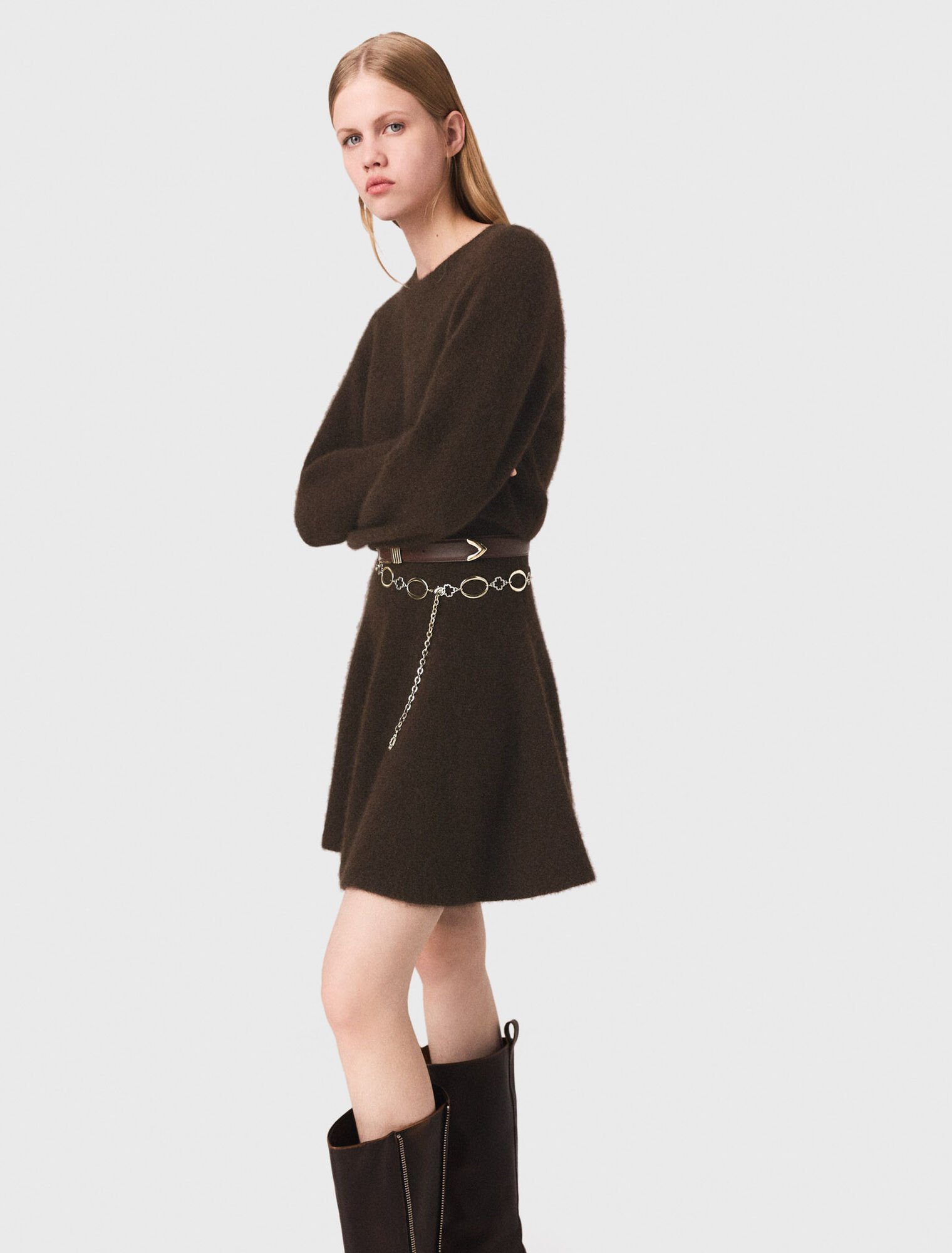 Short yak blend dress Short yak blend dress