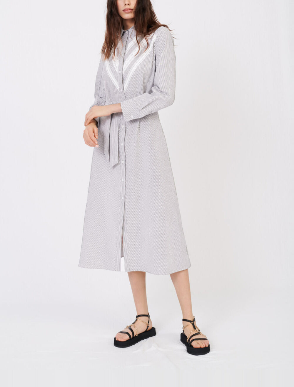 Robe chemise maje discount