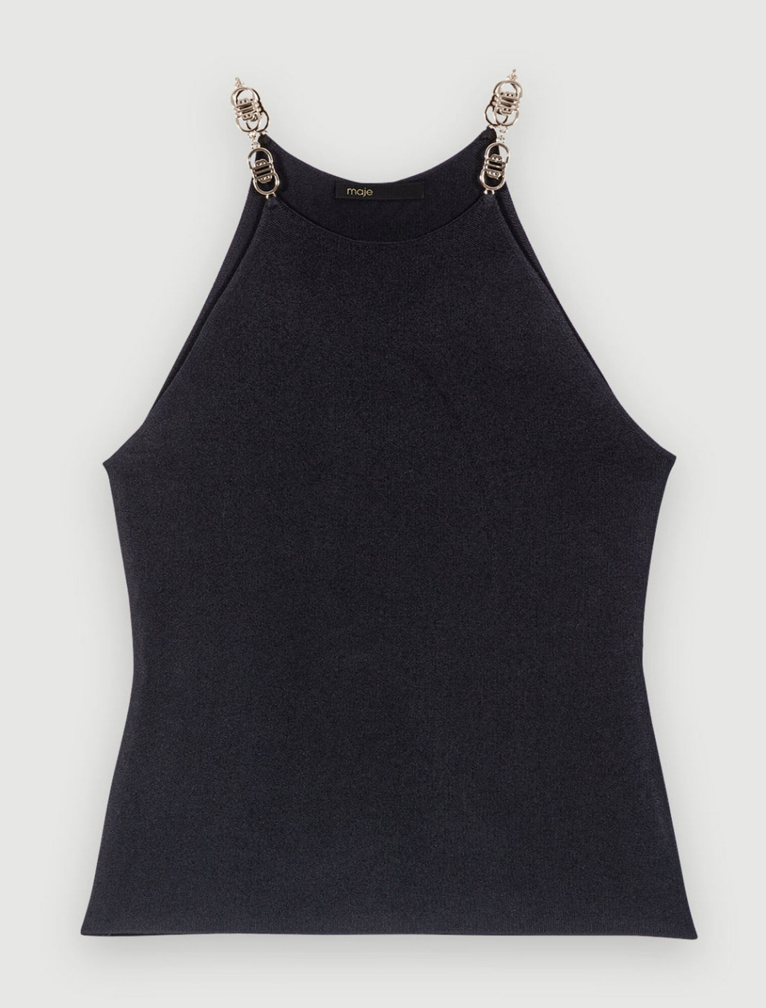 Black halter neck top