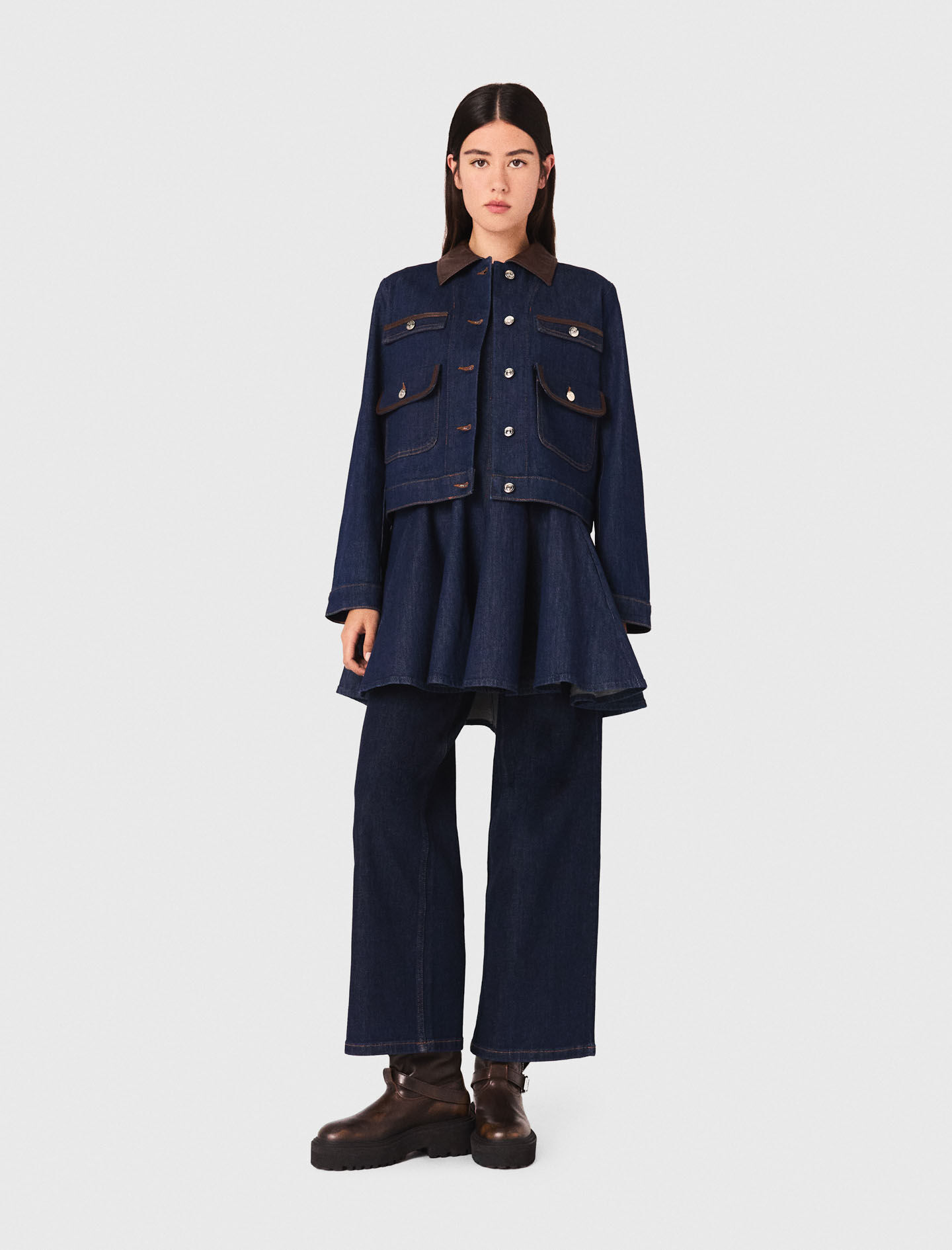 DRAMATIC TWEED SALOPETTE クリーム色 DRAMATIC TWEED SALOPETTE - BIRTHDAY BASH