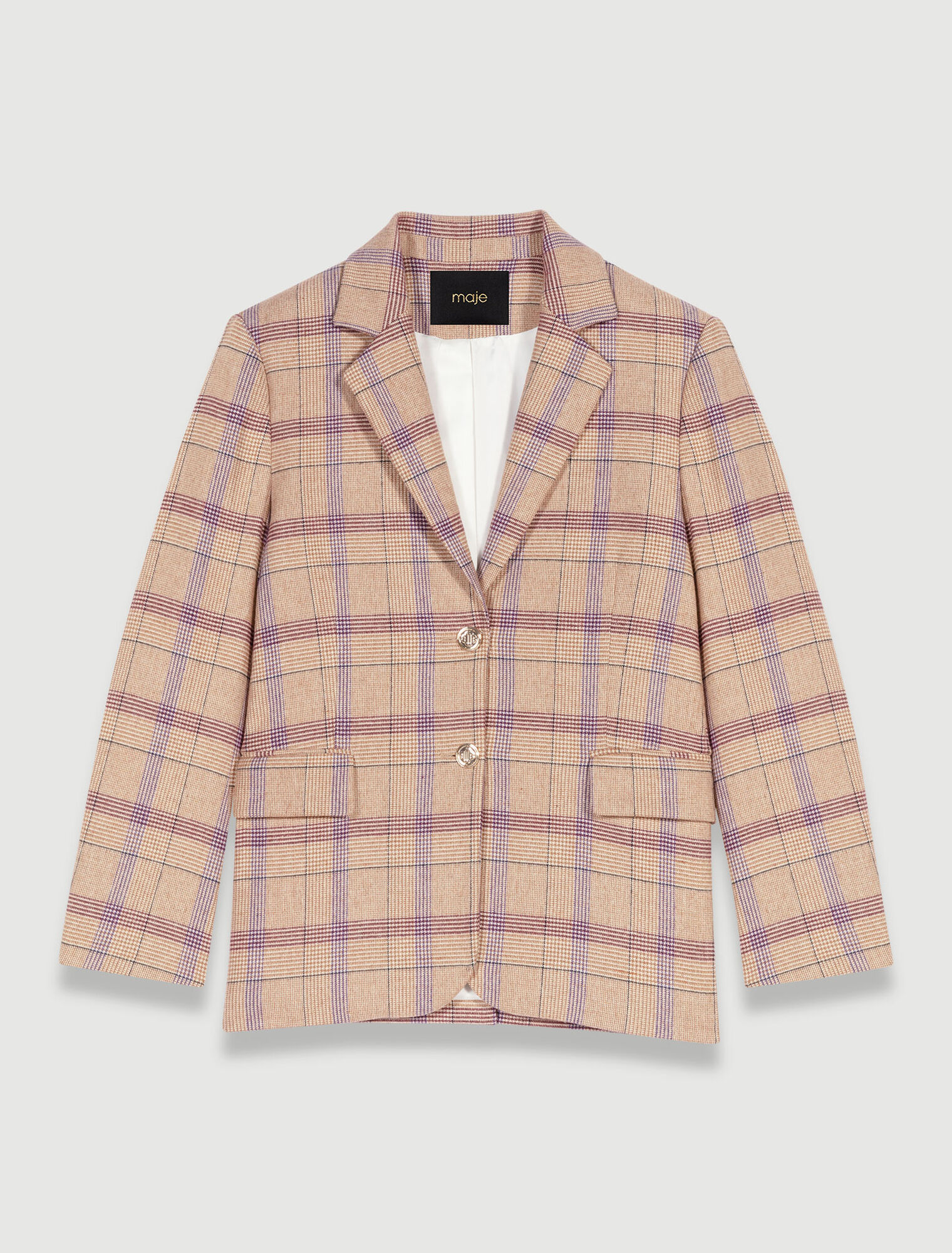 Checked suit jacket