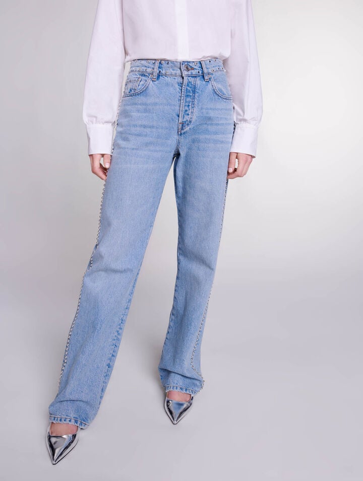 Jean large à studs