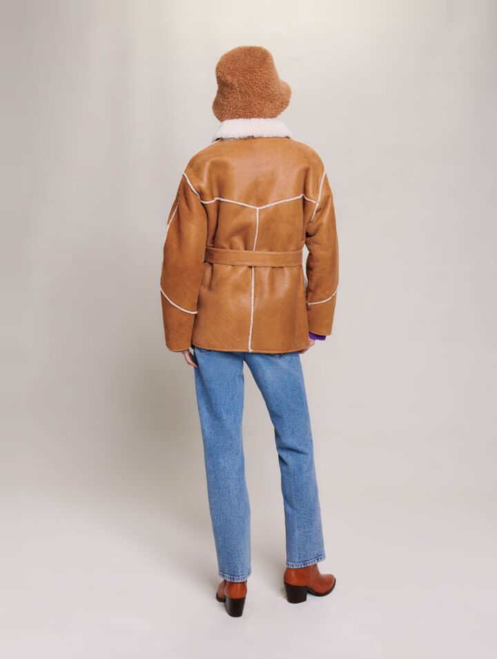 Manteau court shearling