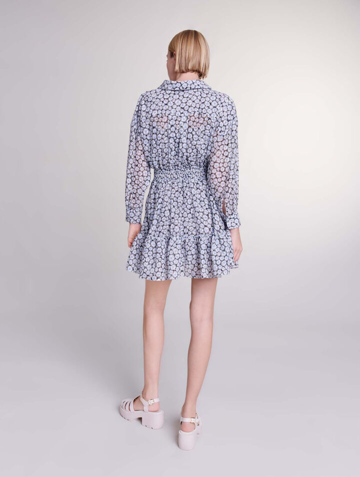 Robe courte fleurie