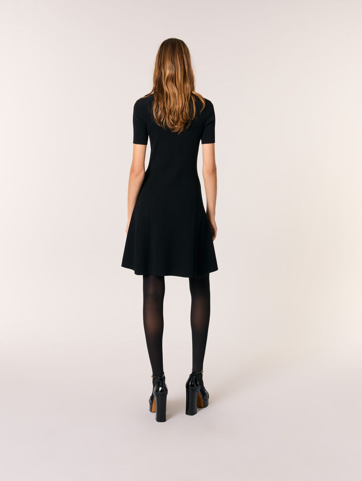 Rib knit mini dress