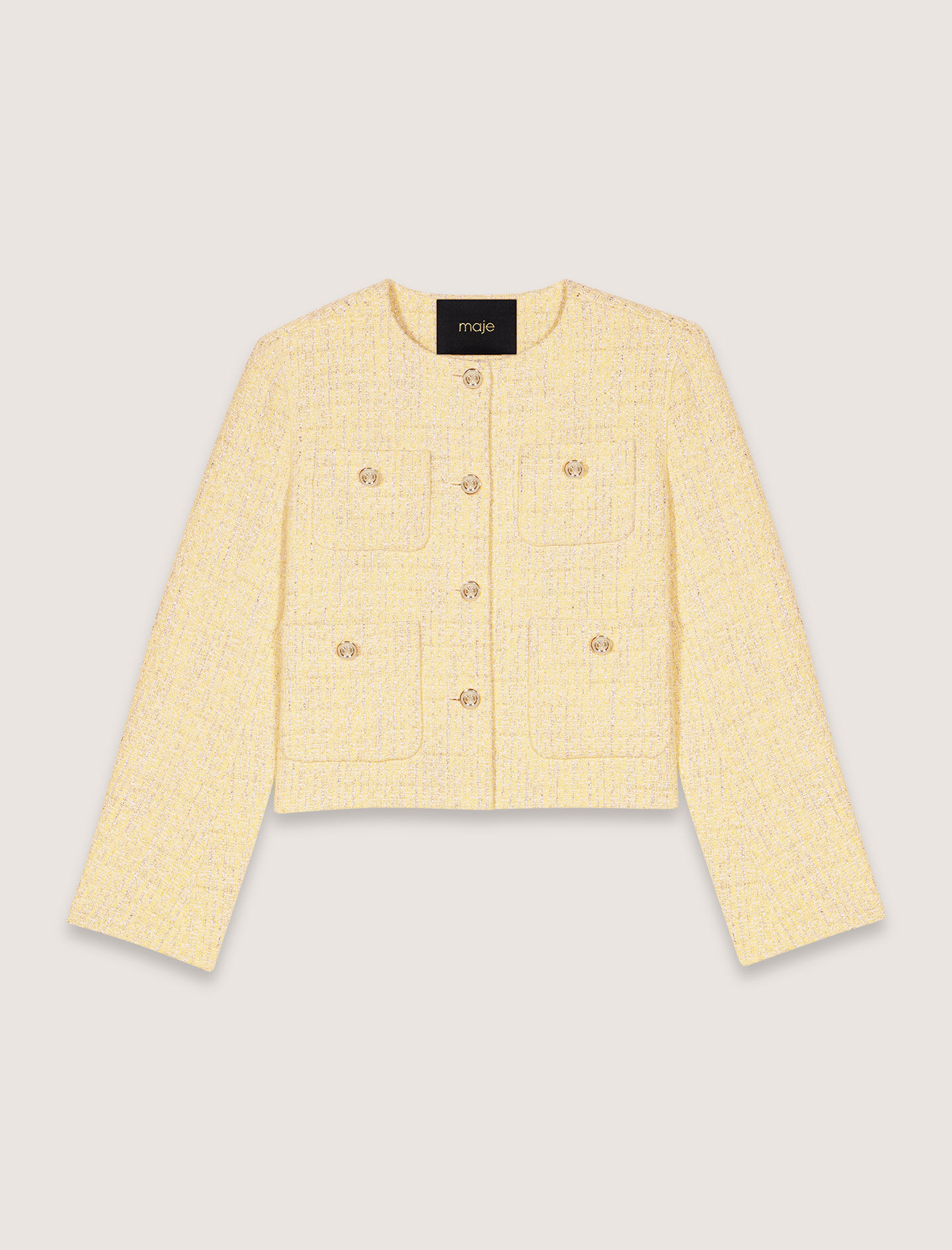 maje★Veste courte en tweed ジャケット Short tweed jacket White for Women | Maje