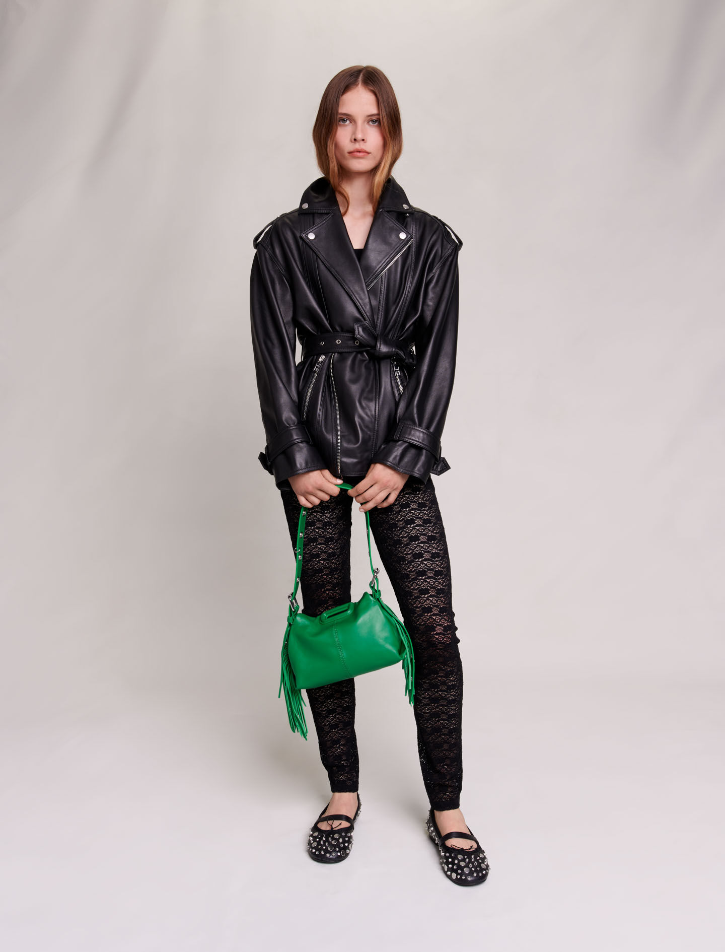 Maje leather pants clearance