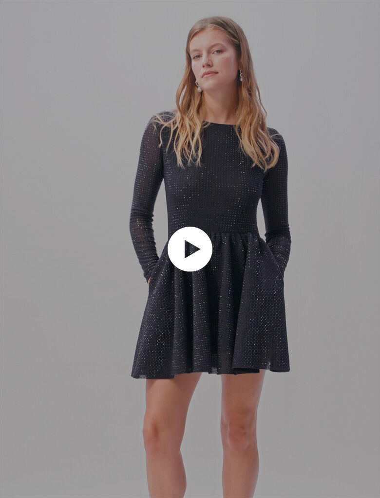 LES YEUX　MINI DRESS　BLACK Maje_MFPRO03856-2517_F_1.jpg