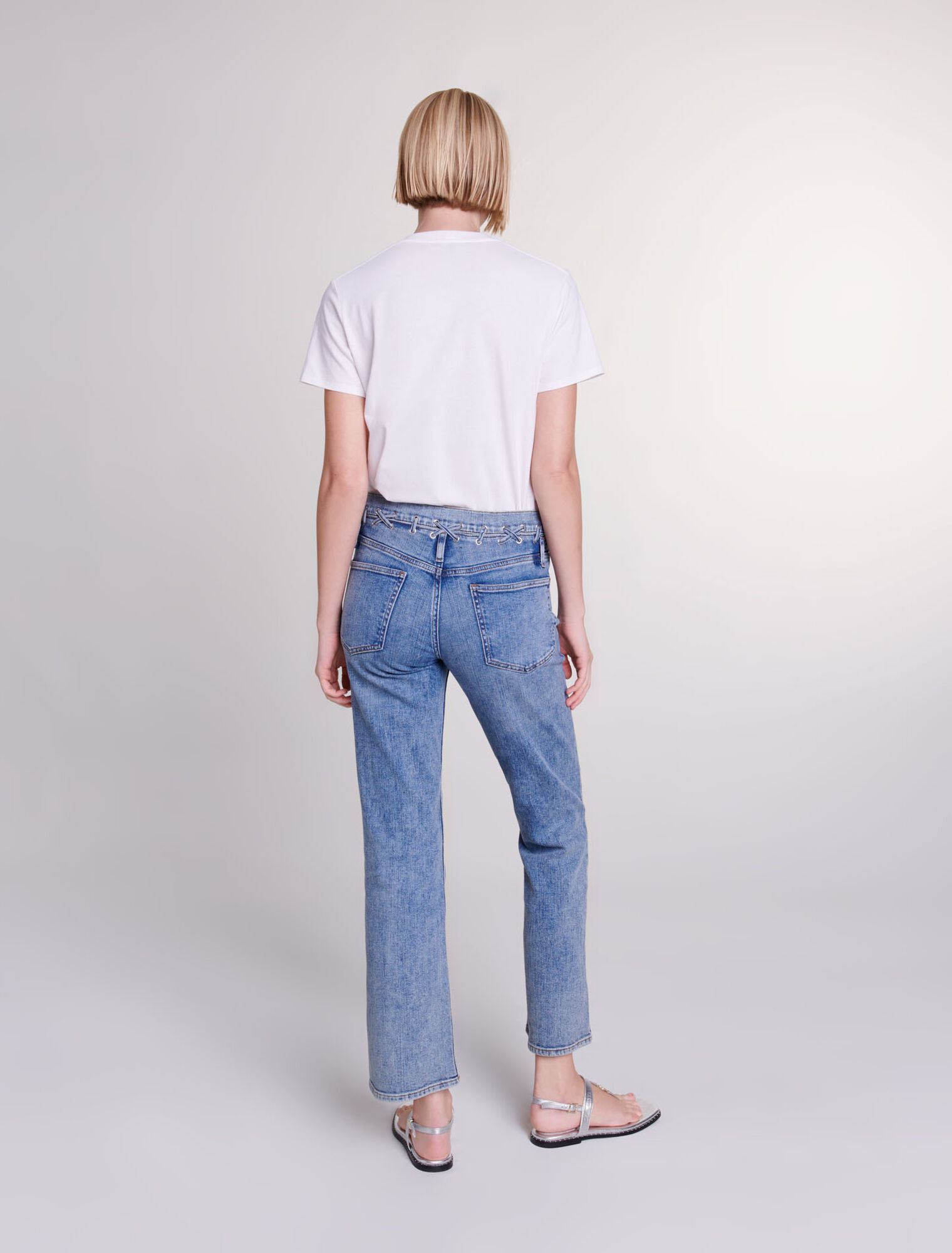 Jeans with braided details