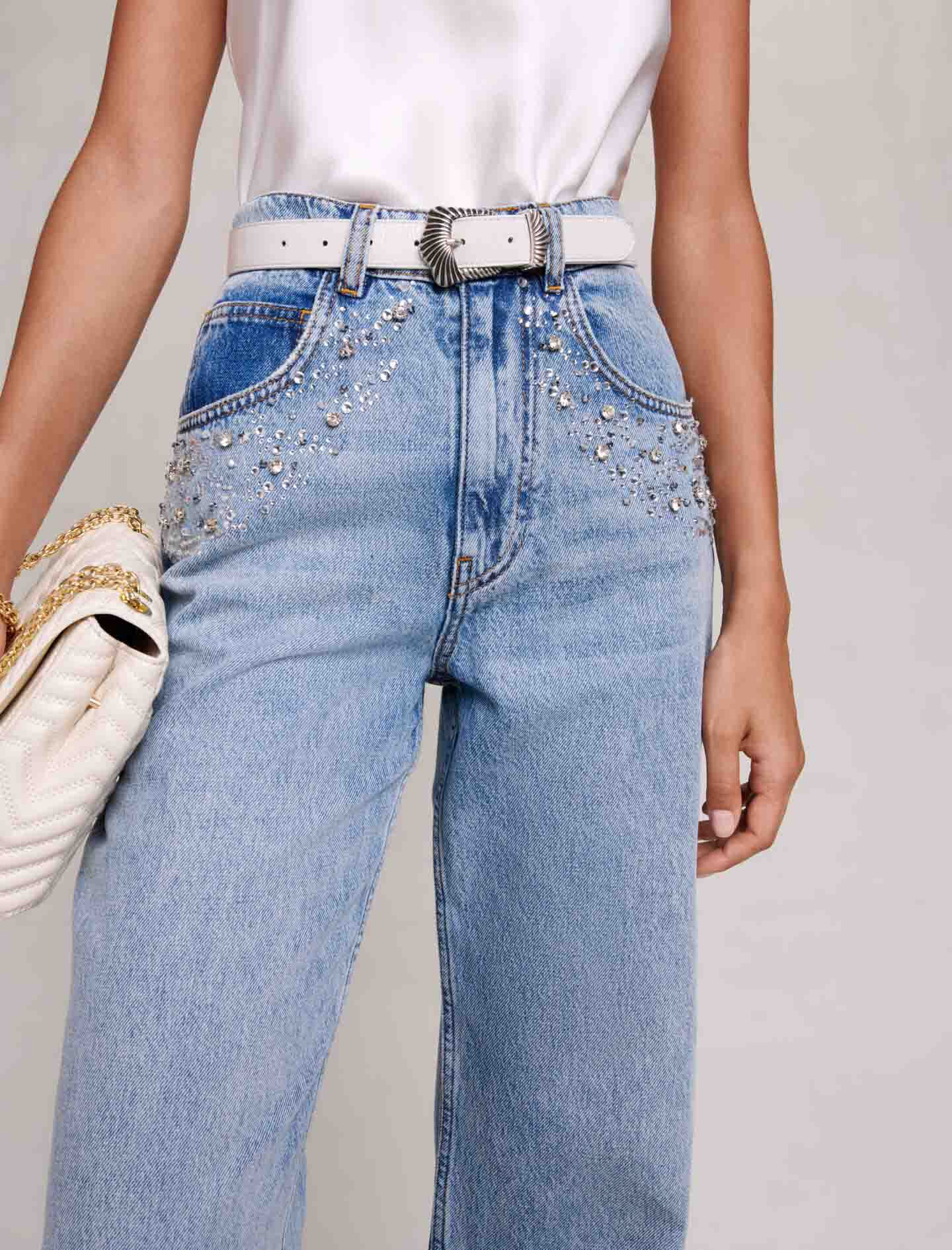 Zara MID WAIST TRF WIDE LEG FOIL JEANS | Yorkdale Mall