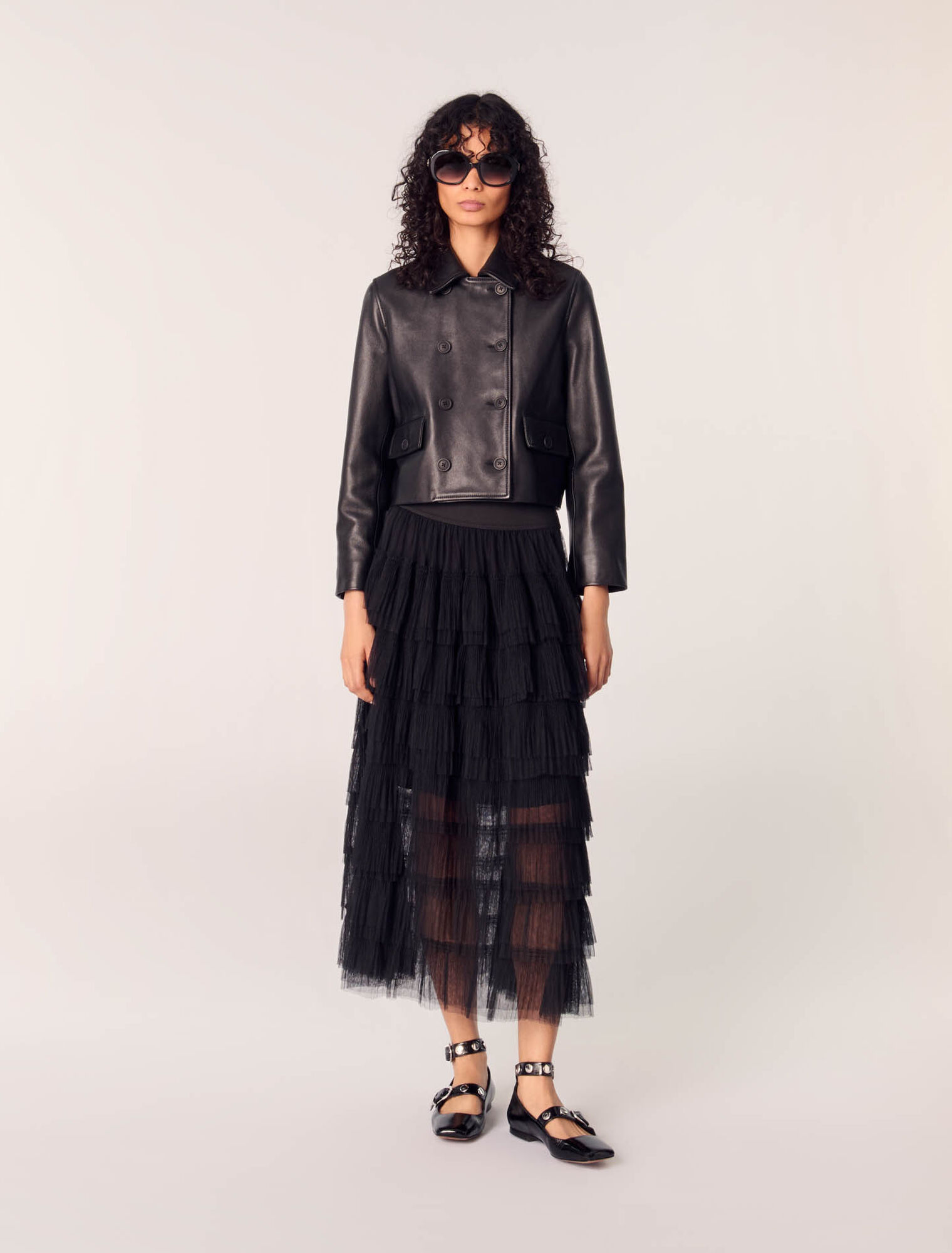 Jupe midi en tulle