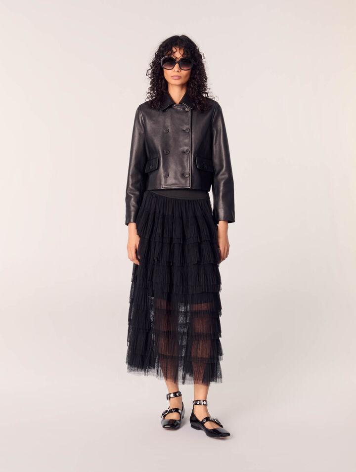 Tulle midi skirt
