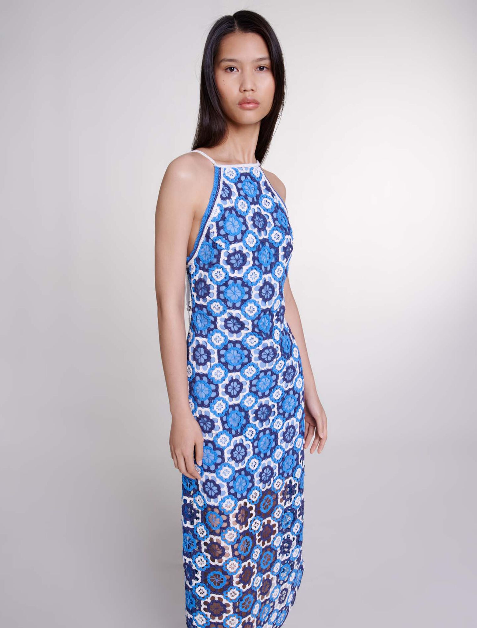 Robe tricolore en crochet