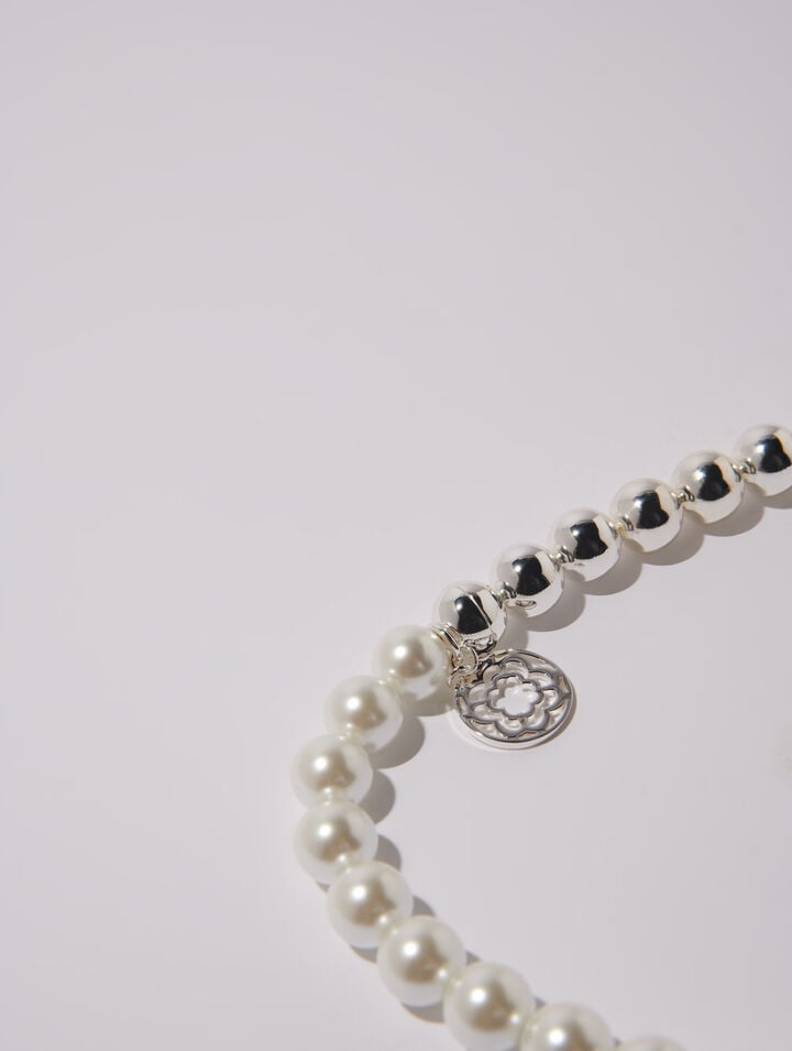 Mixed pearl choker necklace