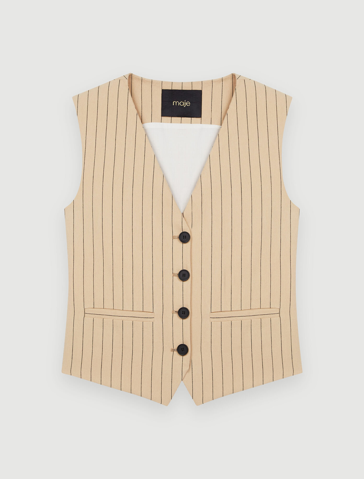 Gilet sans manches à rayures