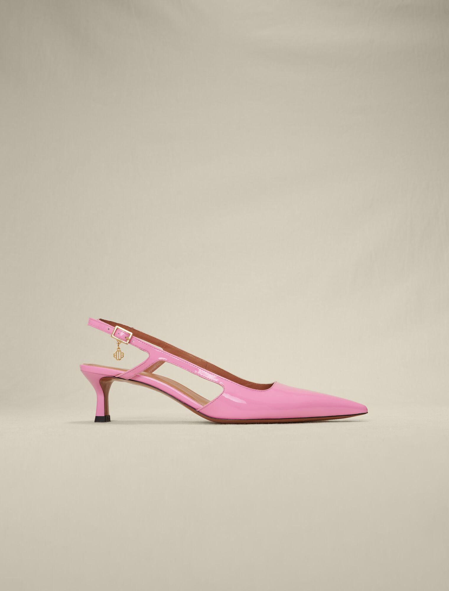 Lacquered pink heels