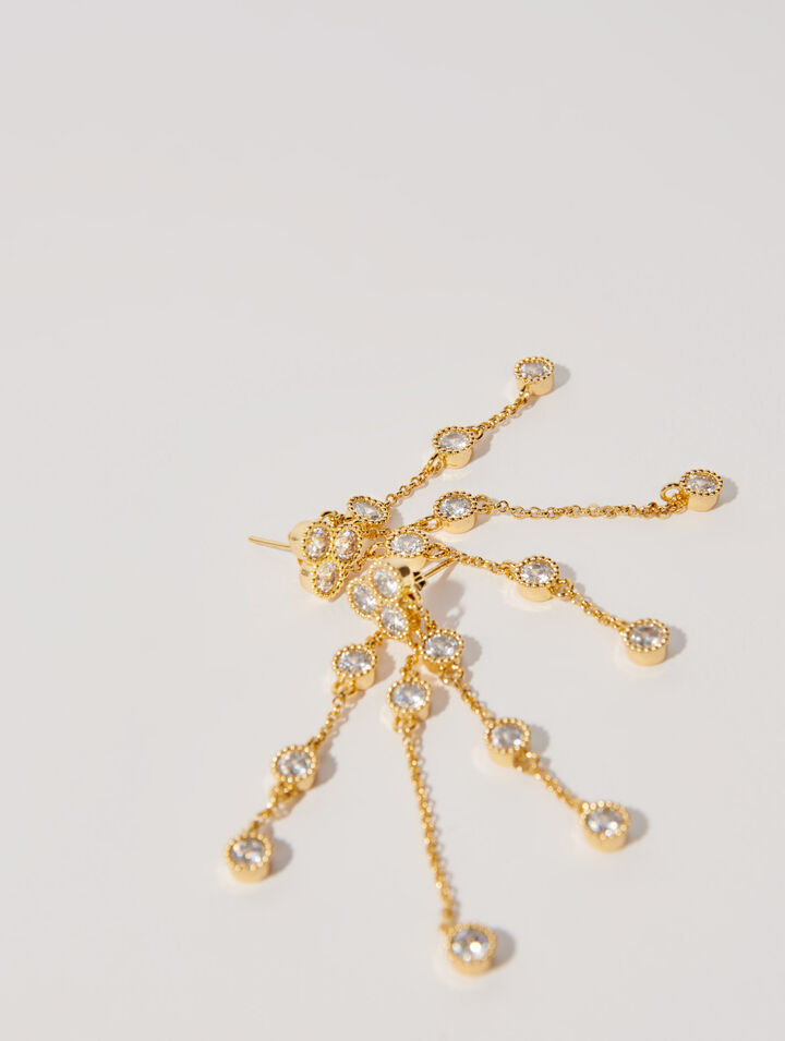 Gold-plated recycled brass earrings