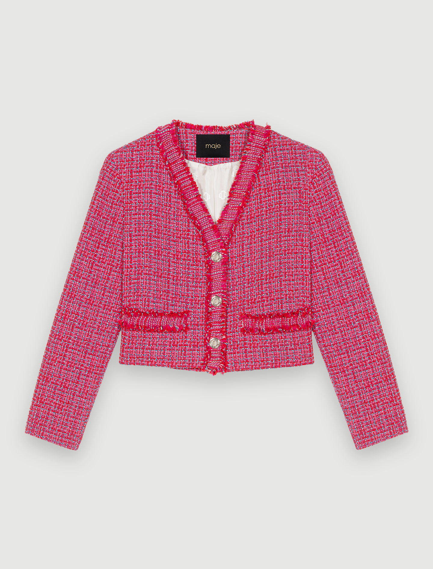 Tweed jacket Pink For Women | Maje