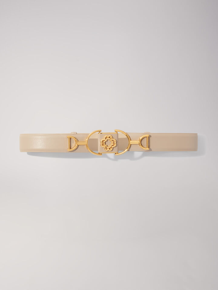 Ceinture en cuir lisse Clover