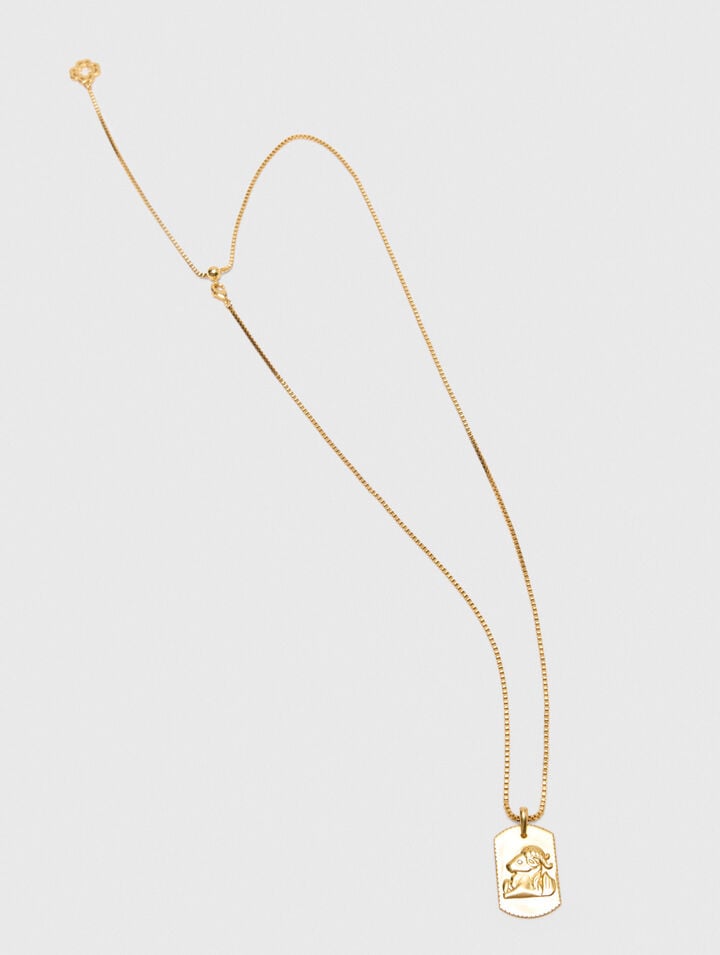Collier plaque signe du zodiaque