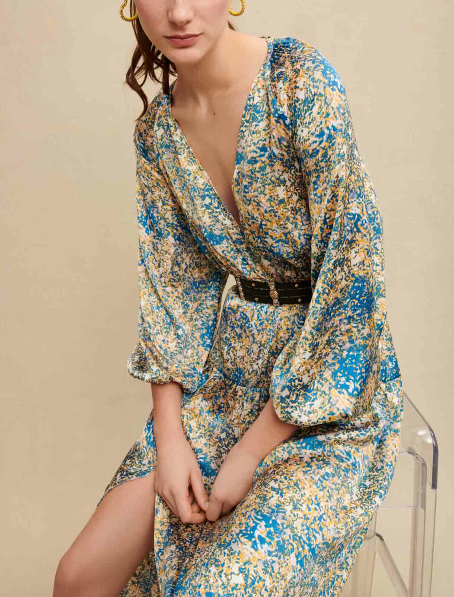 Long printed dress