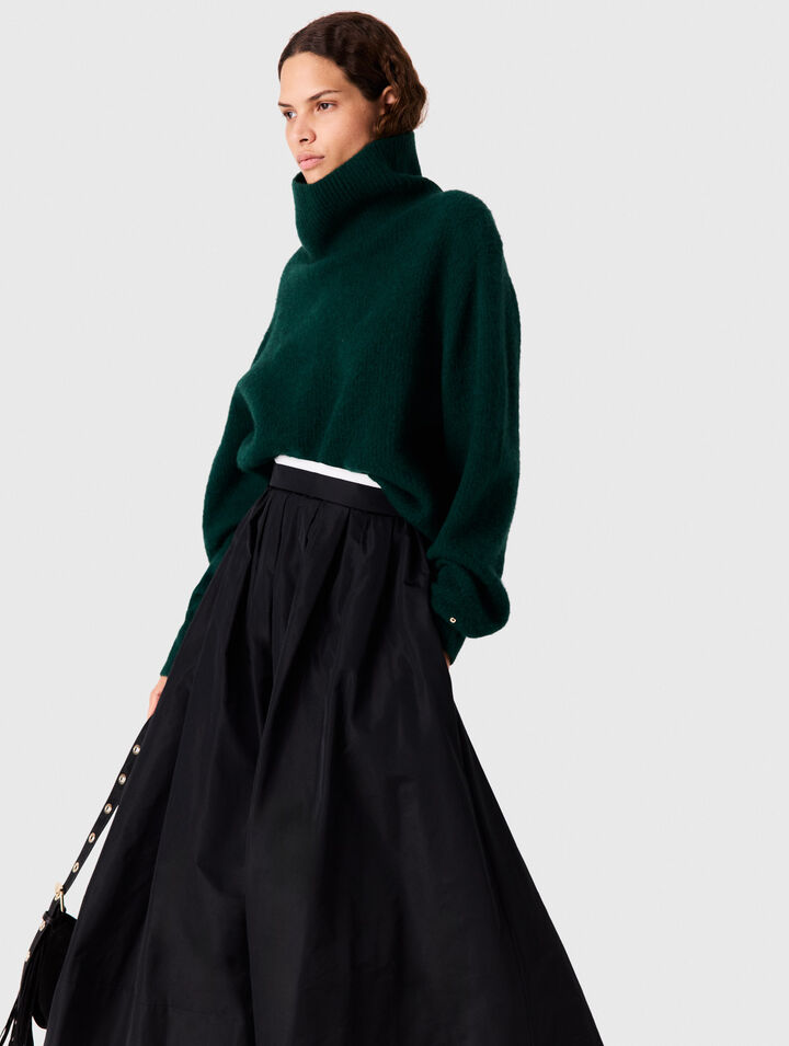 Jupe longue avec taille contrast&eacute;e