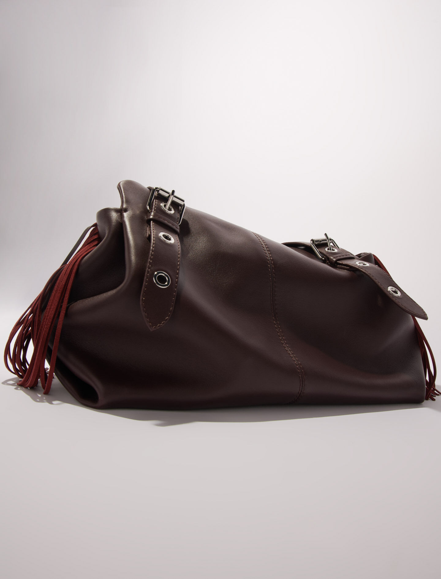 Plain leather Miss M XL bag Red For Women | Maje