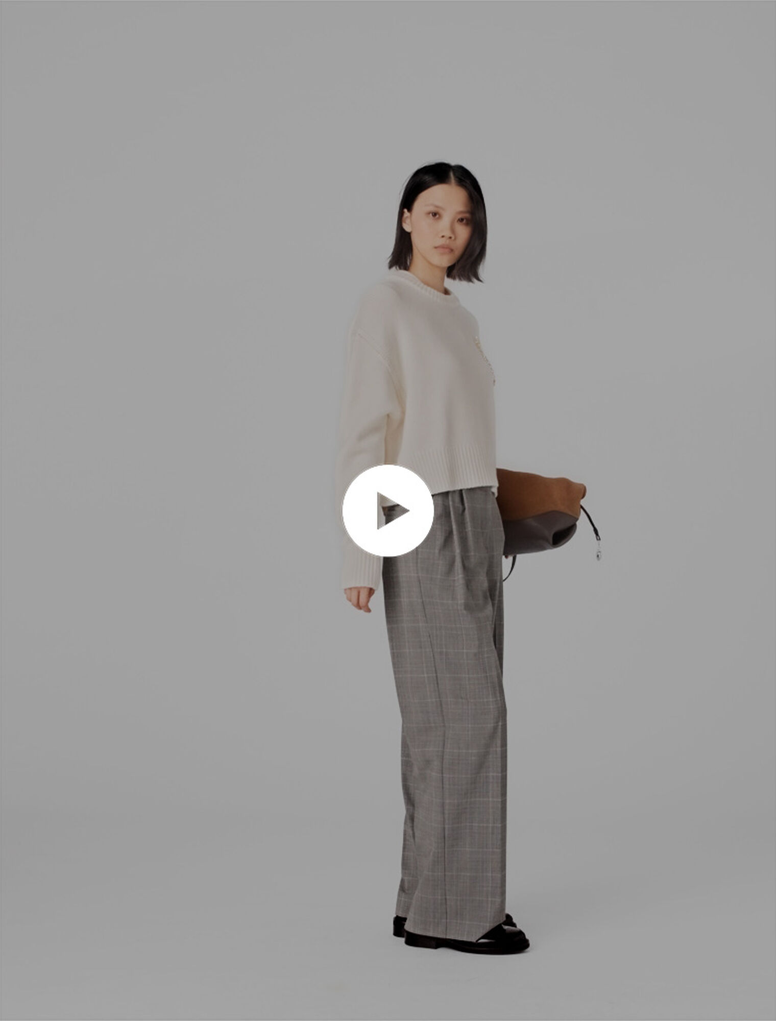 Checked suit trousers