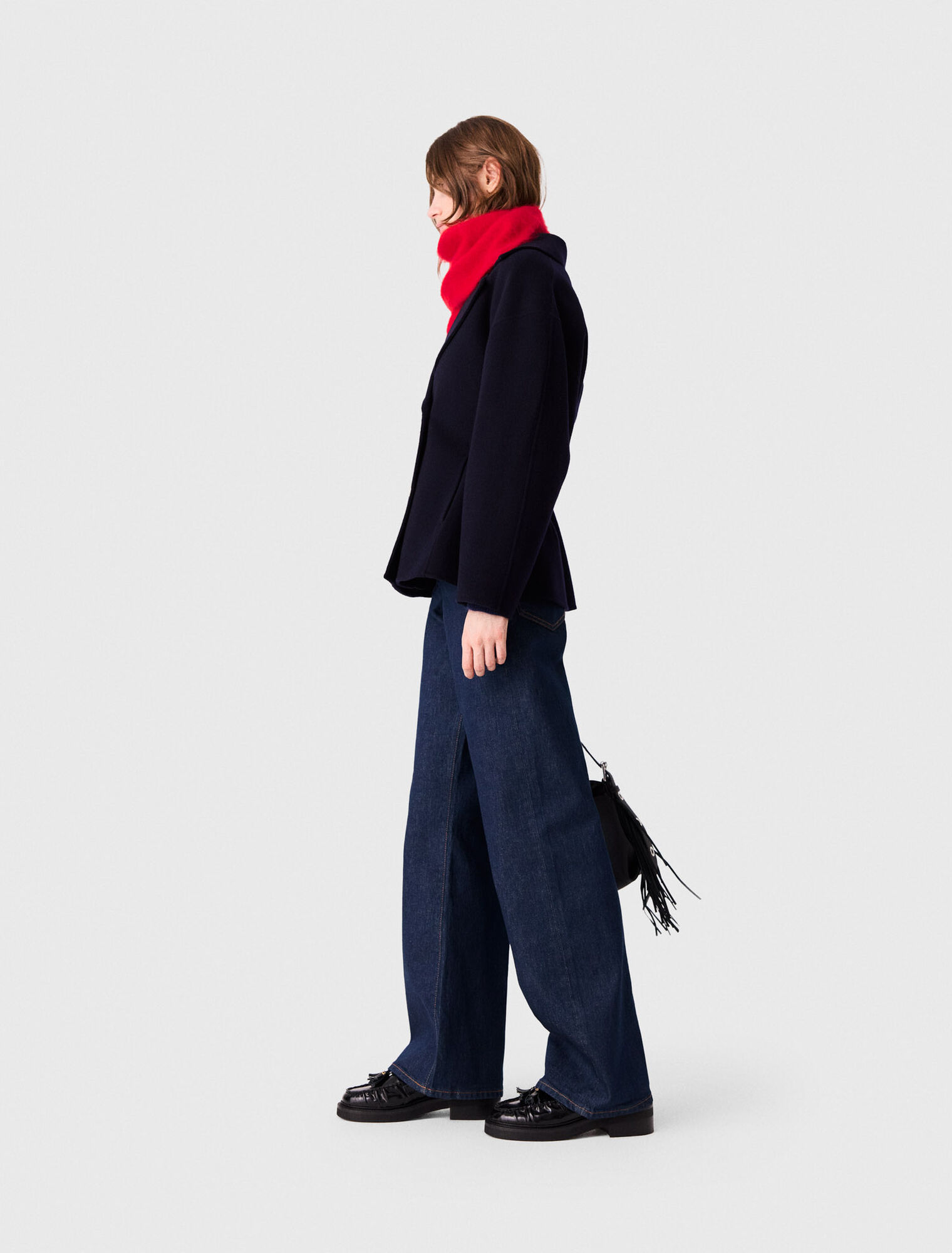 Fitted double-faced coat