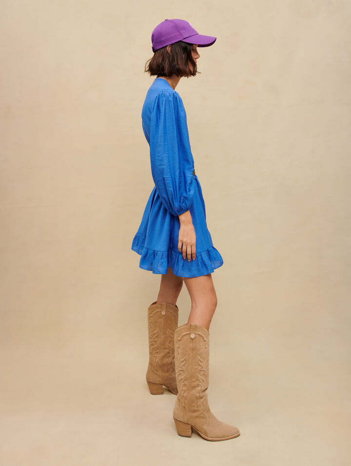 Robe courte à volant