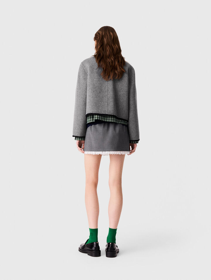Short double-faced coat
