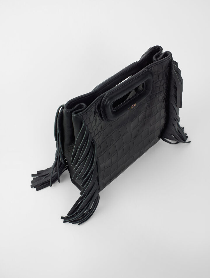 Sac M Mini en cuir croco