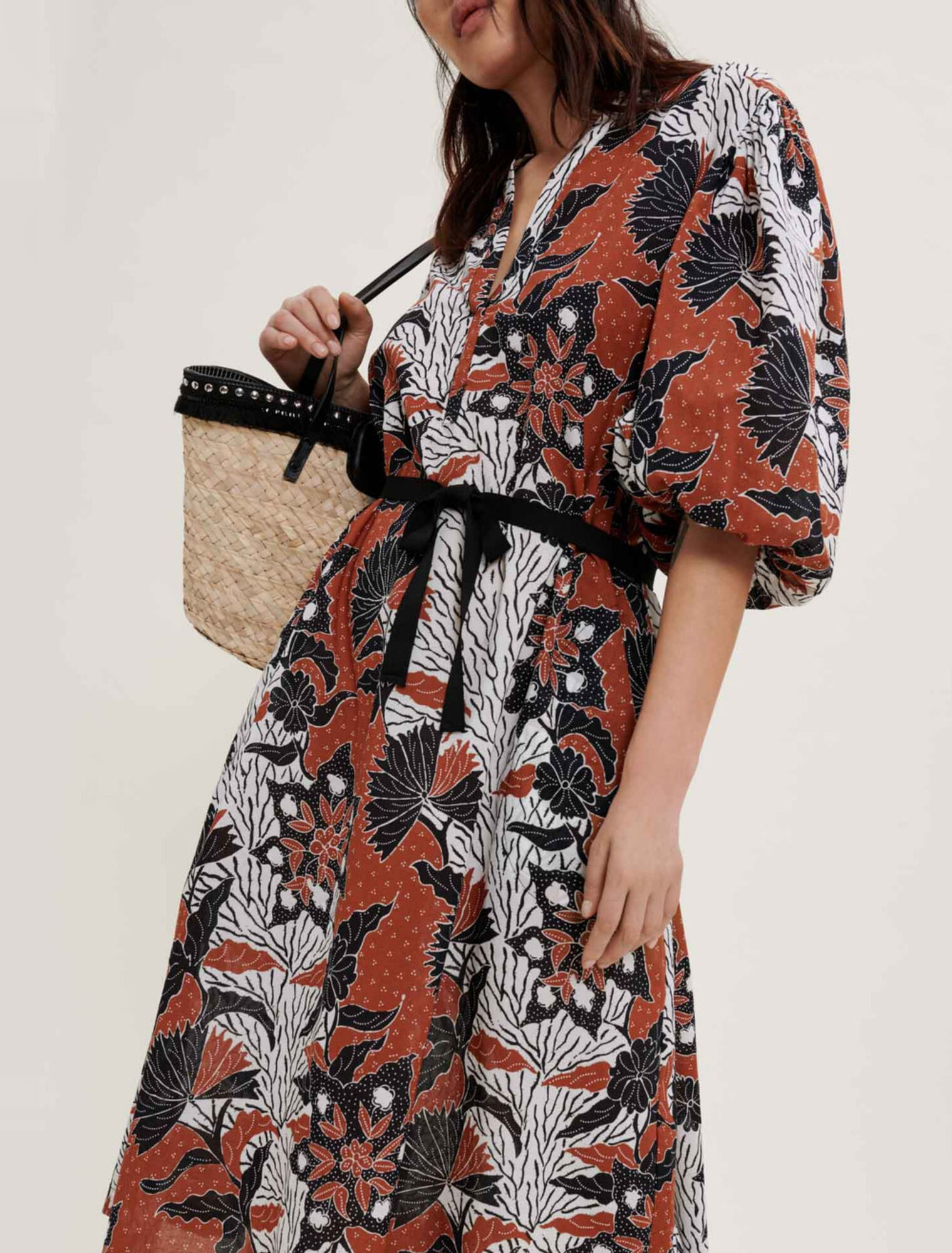 Robe en voile de coton imprimé