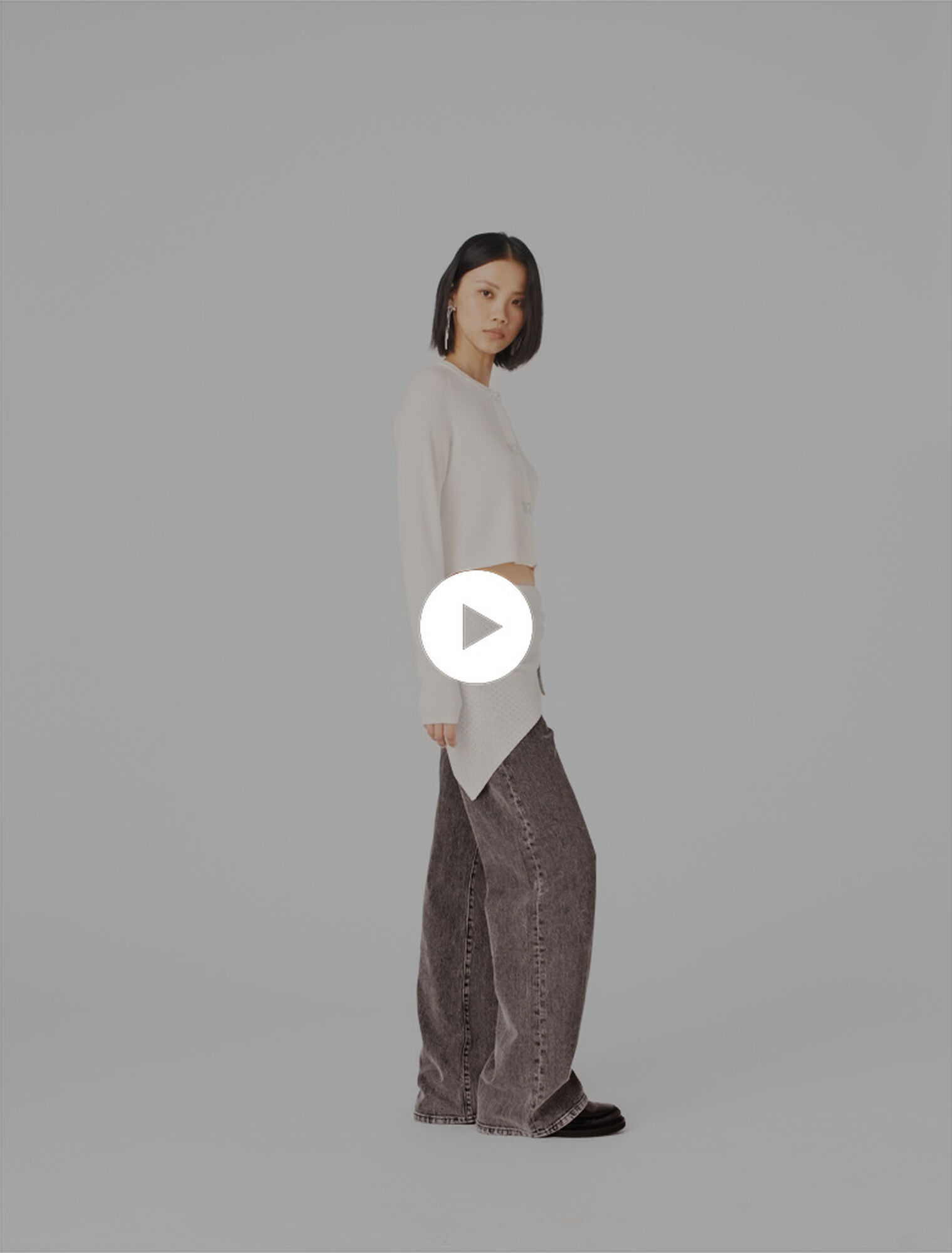 Cardigan &agrave; boutons n&oelig;ud bijoux