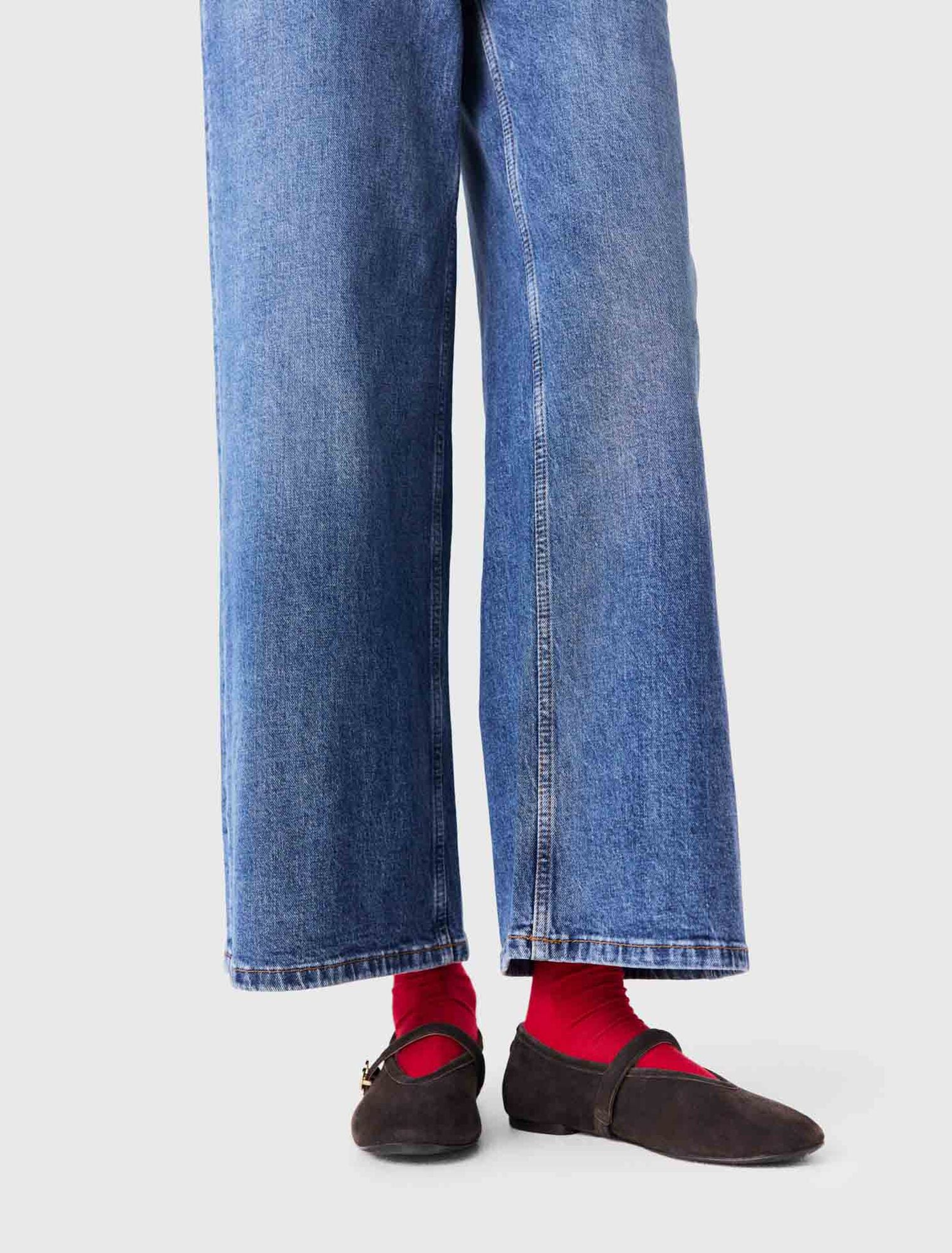Suede ballet flats